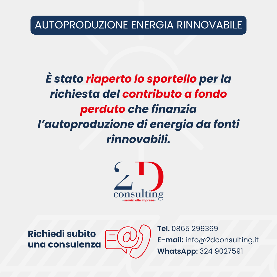 Contributo fotovoltaico scadenza 30 settembre